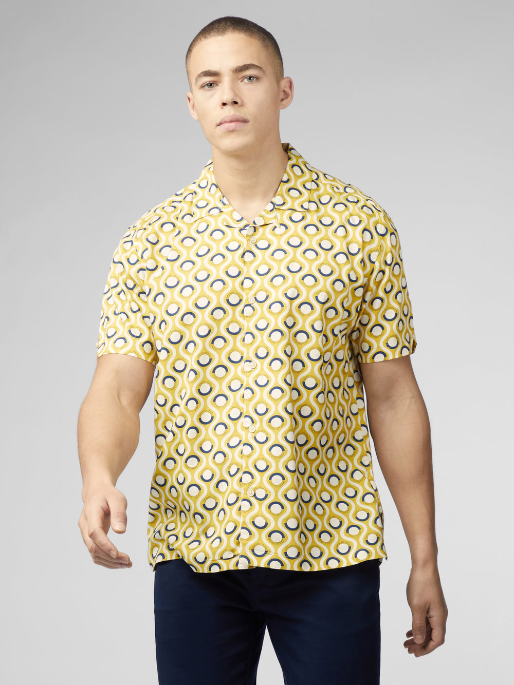 Chemises Ben Sherman Signature Retro Geo Jaune | OIW-81690655